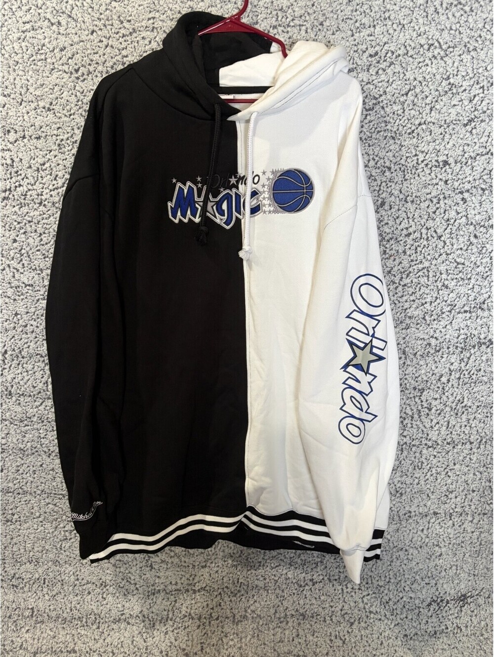 Orlando Magic Mitchell & Ness Hardwood Classics Split Hoodie Black/White 3XLT